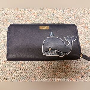 Kate Spade Navy Wallet with Whale Accent